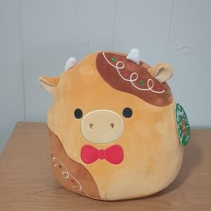 Jericho The Gingerbread Cow Squishmallow
